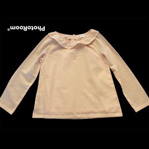 Size 5 girls ruffled collared shirt.